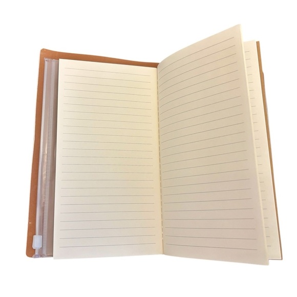 Travelers Notebook Journal Refillable Faux Leather A3 Zodiac Aries Peach - Picture 3 of 7